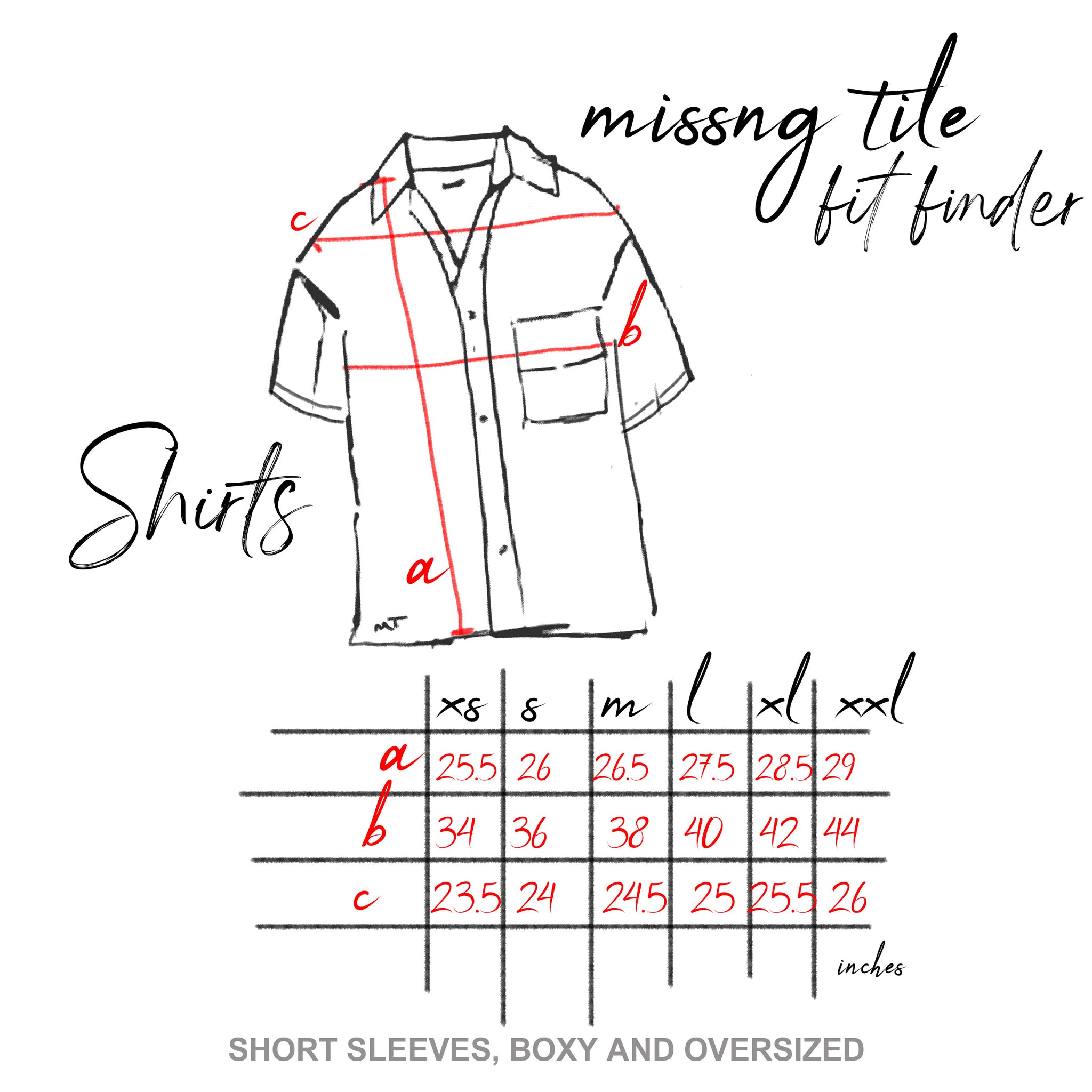 GARMENT MEASUREMENTS & SIZING