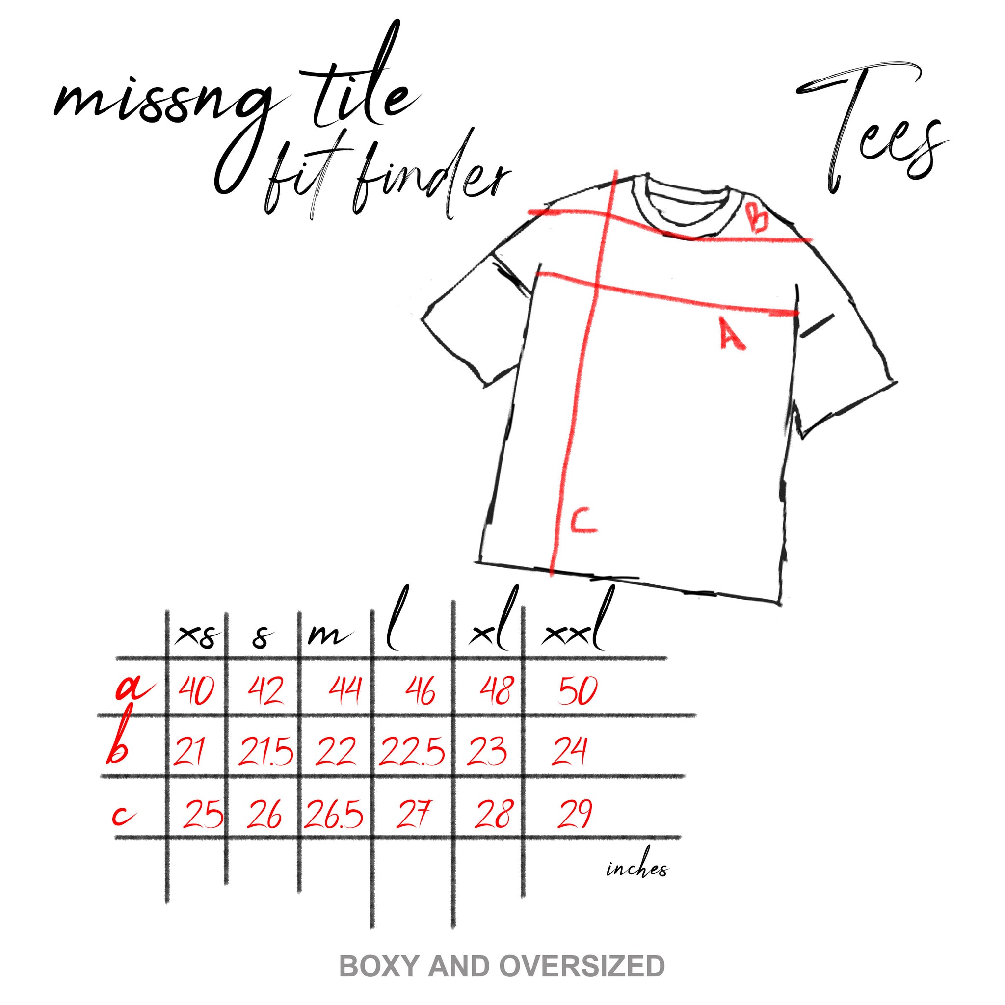 GARMENT MEASUREMENTS & SIZING