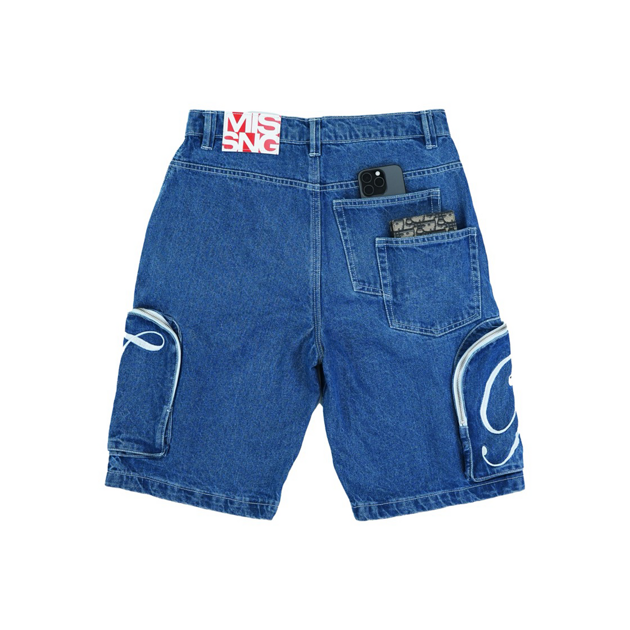 VINTAGE BLUE JORTS BY MISSNG TILE