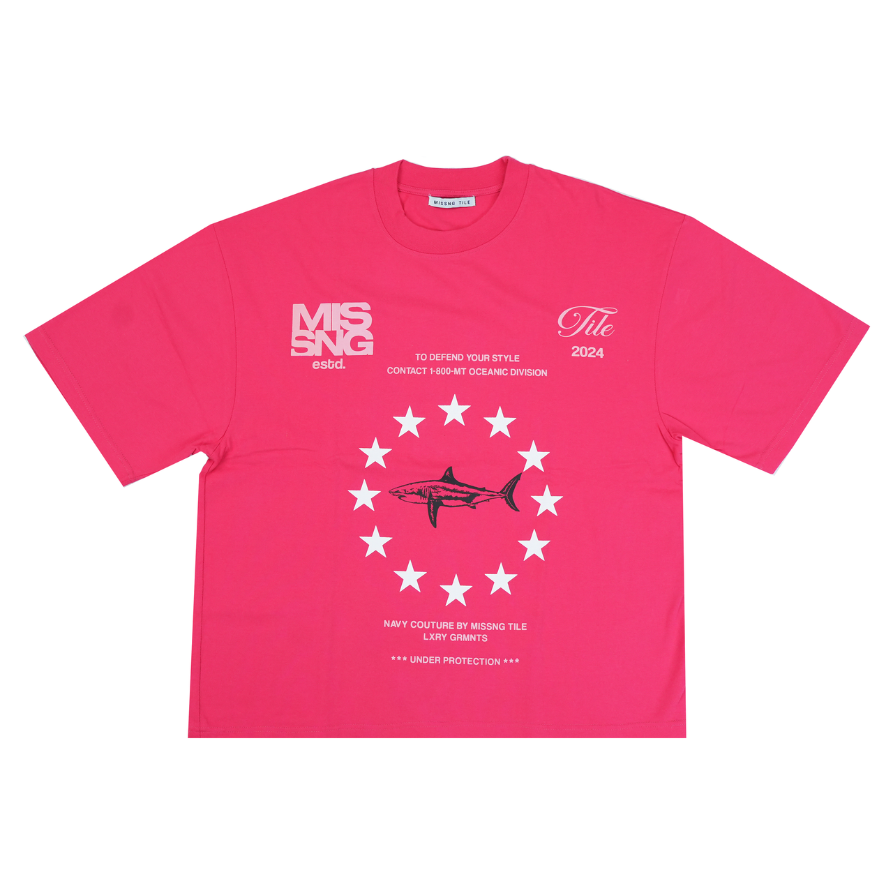 NAVAL CORPS TEE - FUCHSIA PINK